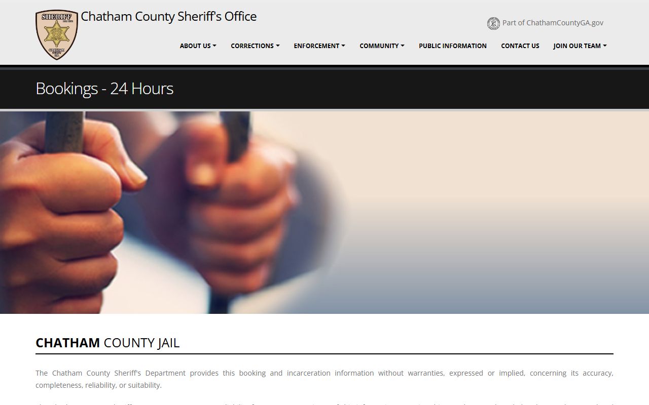 Chatham County inmate search recent booking feed